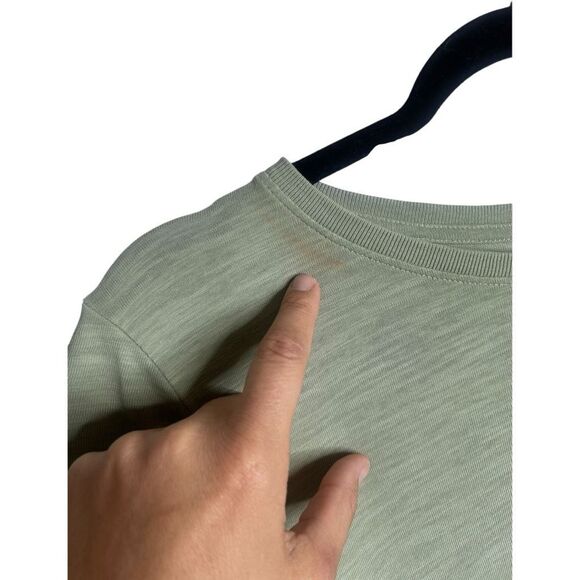 NATION Ltd Dress Size XS Womens Sage Green Knot Tie Maxi Short Sleeve Stretch - Picture 5 of 11